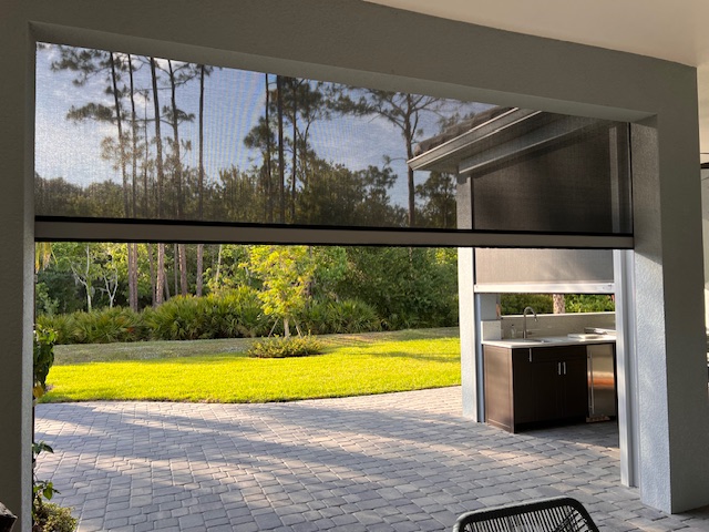 Outdoor Kitchen Screen — Interior View