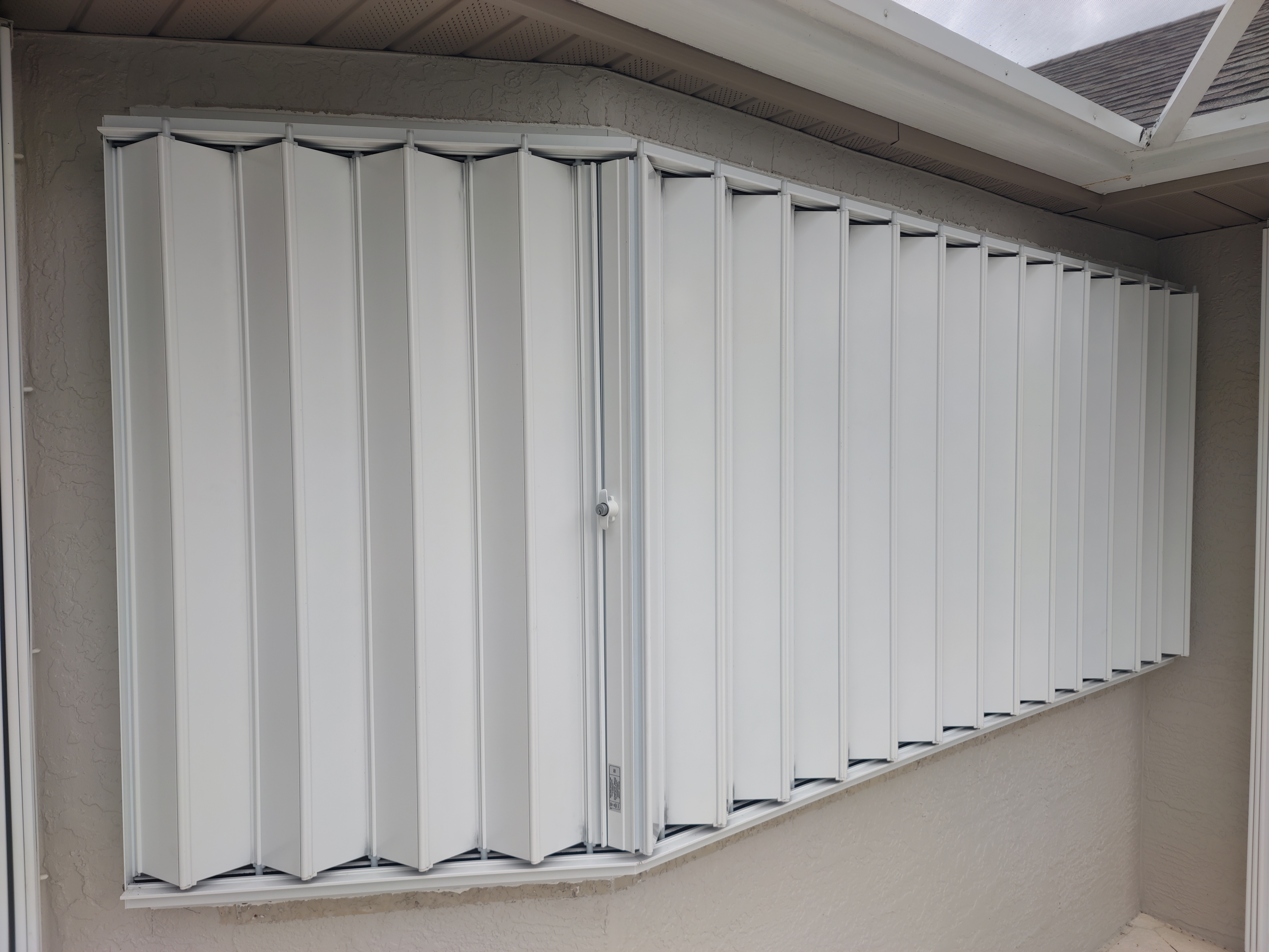 Accordion Shutter — Closed & Locked