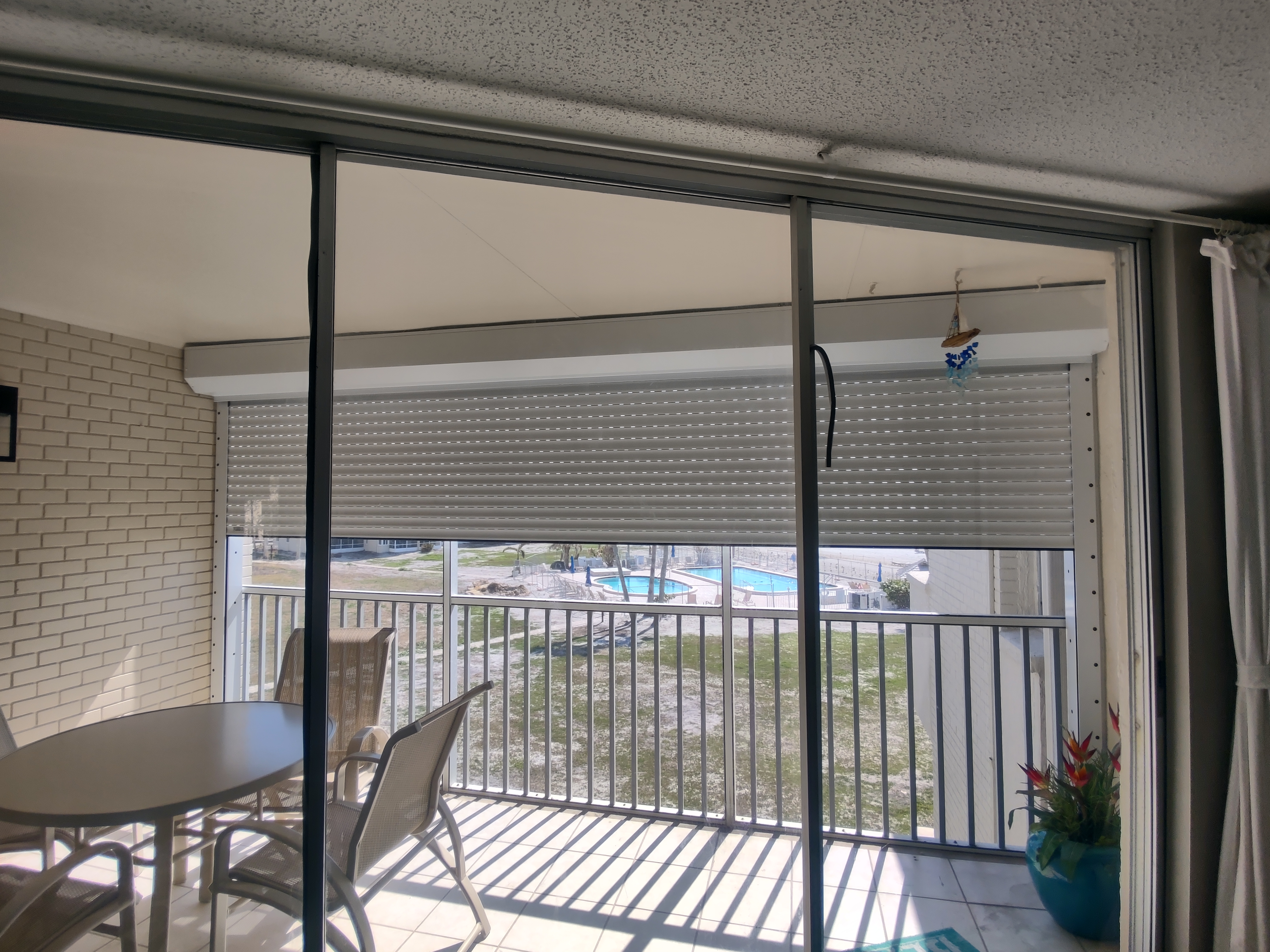 Roll-Down Shutters — Condo Balcony
